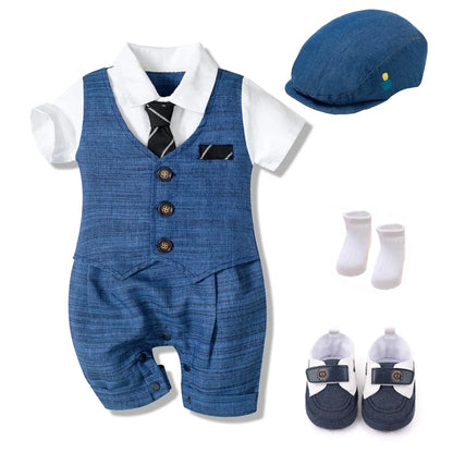 Baby Boy Formal Romper Suit