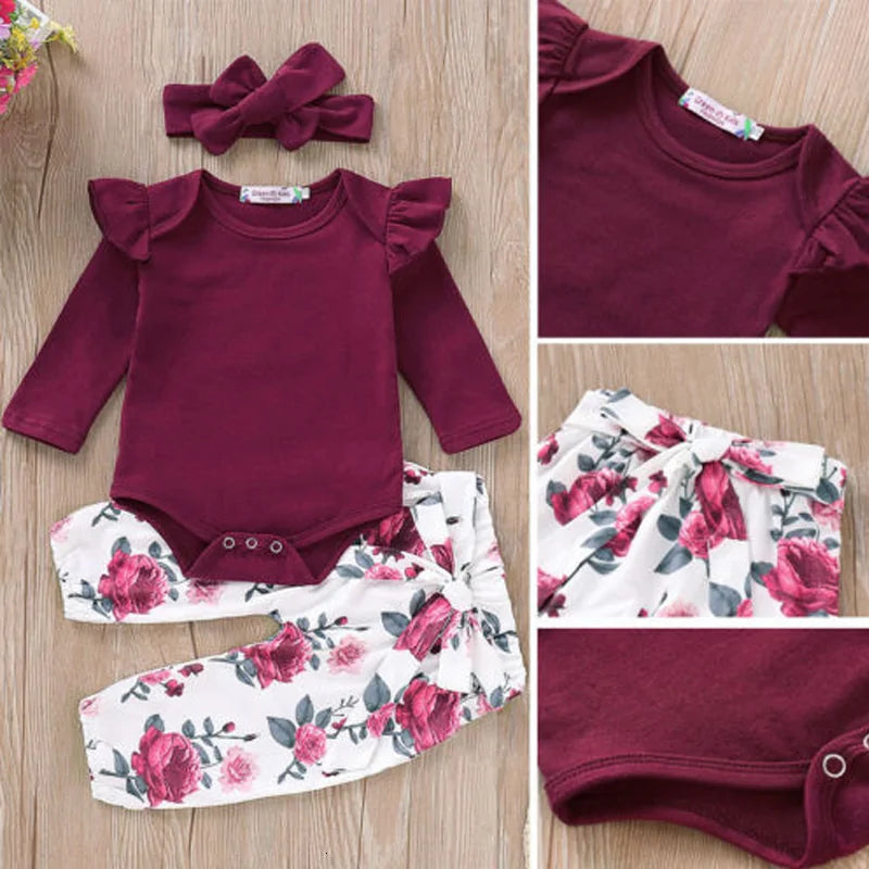 Cute Baby Girl Romper Set